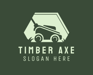 Grass Lawn Mower Mowing logo design