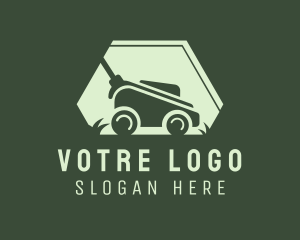 Grass Lawn Mower Mowing logo design