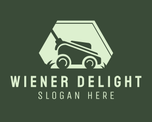 Grass Lawn Mower Mowing logo design