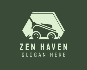 Grass Lawn Mower Mowing logo design