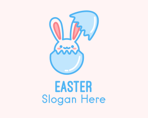 Easter Egg Hatch Bunny logo design