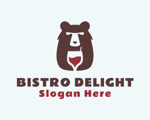 Bear Wine Bar logo design