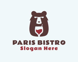 Bear Wine Bar logo design