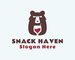 Bear Wine Bar logo design