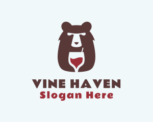 Bear Wine Bar logo design