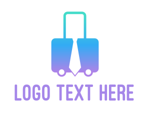 Baggage - Businessman Necktie Luggage logo design