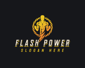 Lightning Human Power logo design