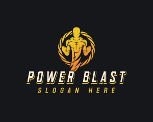 Lightning Human Power logo design