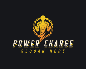 Lightning Human Power logo design