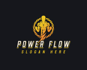 Lightning Human Power logo design