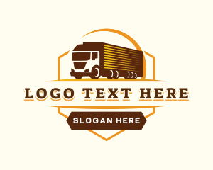 Dump Truck - Truck Logistic Courier logo design