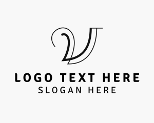 Monoline - Modern Professional Letter V logo design