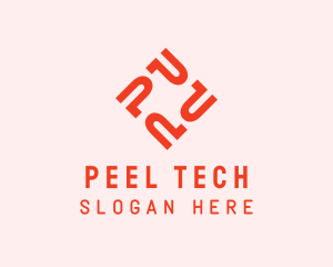 Tech Business Letter P  logo design