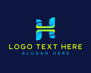 Corporation - Tech Multimedia Letter H logo design