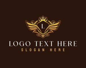 High End - Luxury Shield Crown logo design