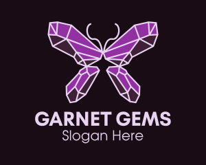 Crystal Gem Butterfly logo design