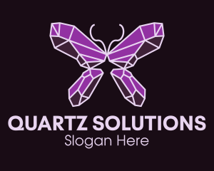 Crystal Gem Butterfly logo design