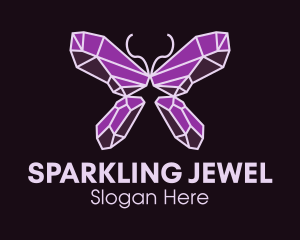 Crystal Gem Butterfly logo design