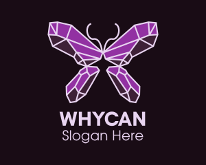 Crystal Gem Butterfly logo design