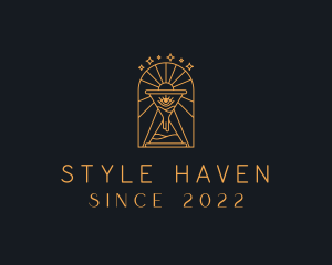Souvenir Shop - Mystic Hourglass Eye logo design