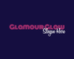 Glamour - Neon Night Club logo design