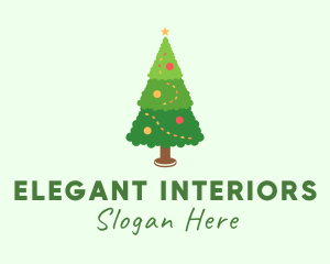 Christmas Tree Home Decoration logo design