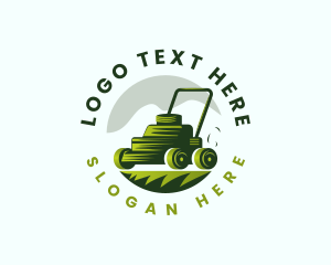 Landscape - Grass Lawn Mower logo design