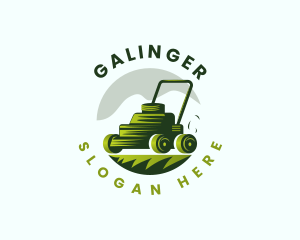 Grass Lawn Mower Logo