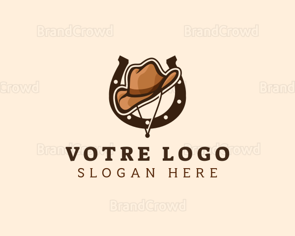 Cowboy Horseshoe Rodeo Logo