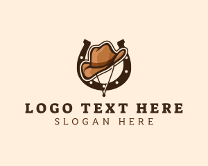 Hat - Cowboy Horseshoe Rodeo logo design