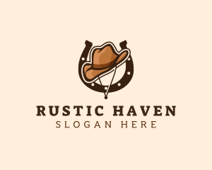 Cowboy Horseshoe Rodeo logo design