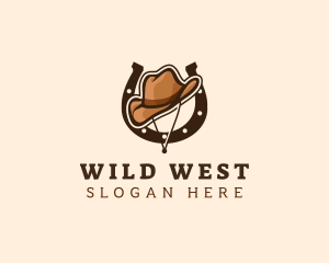 Cowboy Horseshoe Rodeo logo design