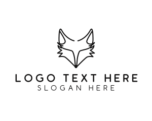 Minimalist - Wild Fox Animal logo design