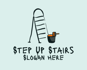 Staircase - Painter Folding Staircase logo design