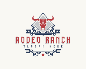 Rodeo Farm Bull logo design