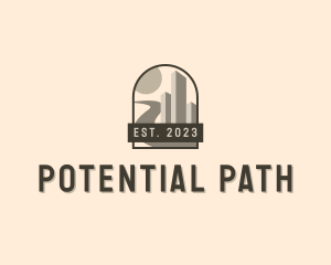 Pathway Building Road logo design