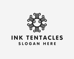 Quirky Octopus Tentacles logo design