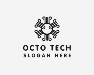 Quirky Octopus Tentacles logo design