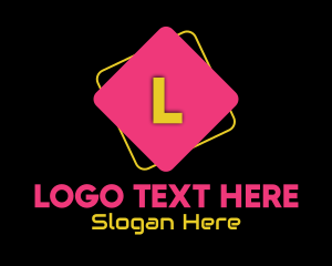 80s - Playful Bright Modern Letter logo design