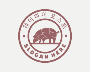 Pig Butcher Farm  logo design