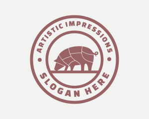 Pig Butcher Farm  logo design