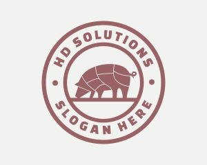 Pig Butcher Farm  logo design