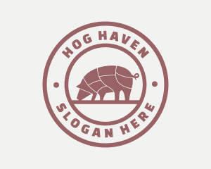 Hog - Pig Butcher Farm logo design