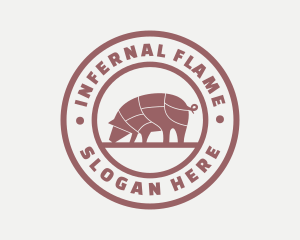 Pig Butcher Farm  logo design