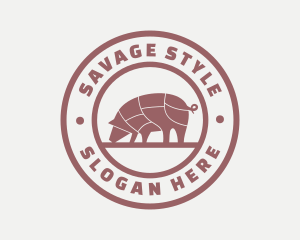 Pig Butcher Farm  logo design