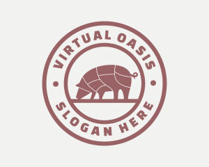 Pig Butcher Farm  logo design