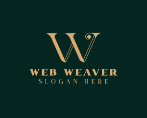 Premium Gold Letter W logo design