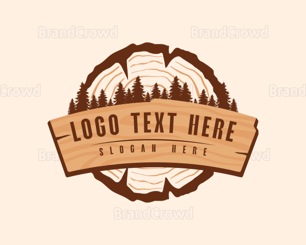 Forest Wood Plank Logo