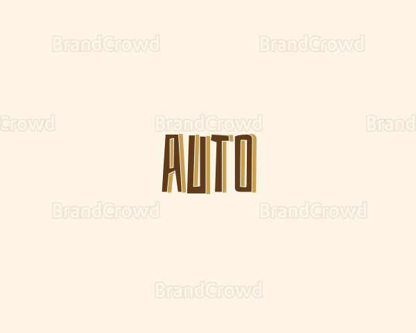 Brown Safari Text Logo