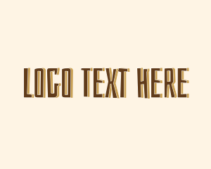 Survivalist - Brown Safari Text logo design